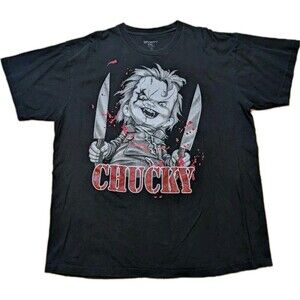 CHUCKY Men’s Graphic T-shirt 3Forty Child’s Play Horror Size 3XL